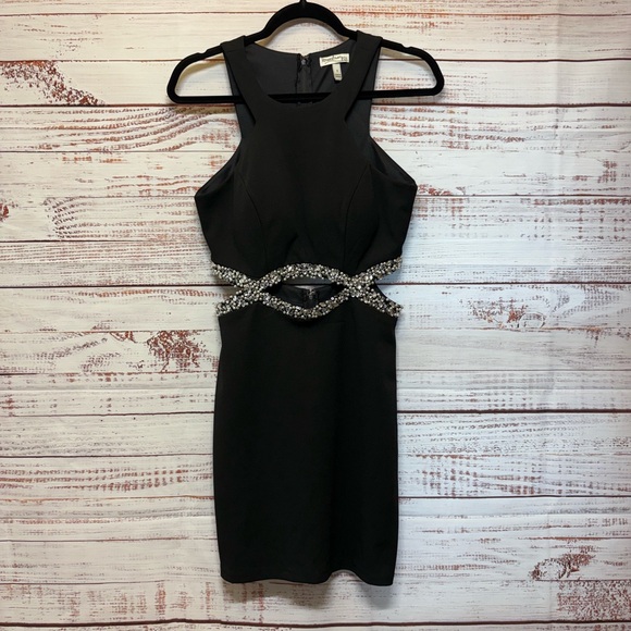 Xtraordinary Peek-a-boo Rhinestone Dress - Picture 1 of 7